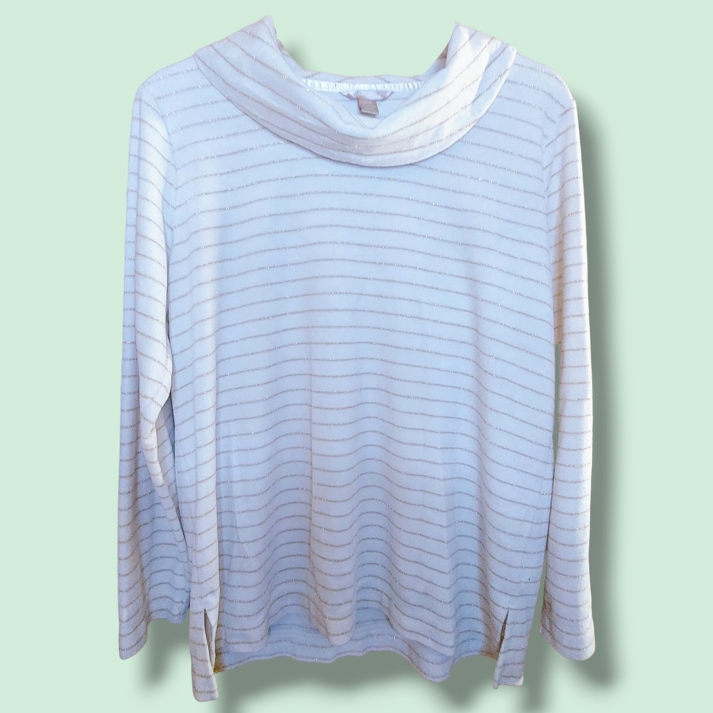 White Stag | Women's  Striped Cowl Neck Sweater | Size X-Large 16/18 |